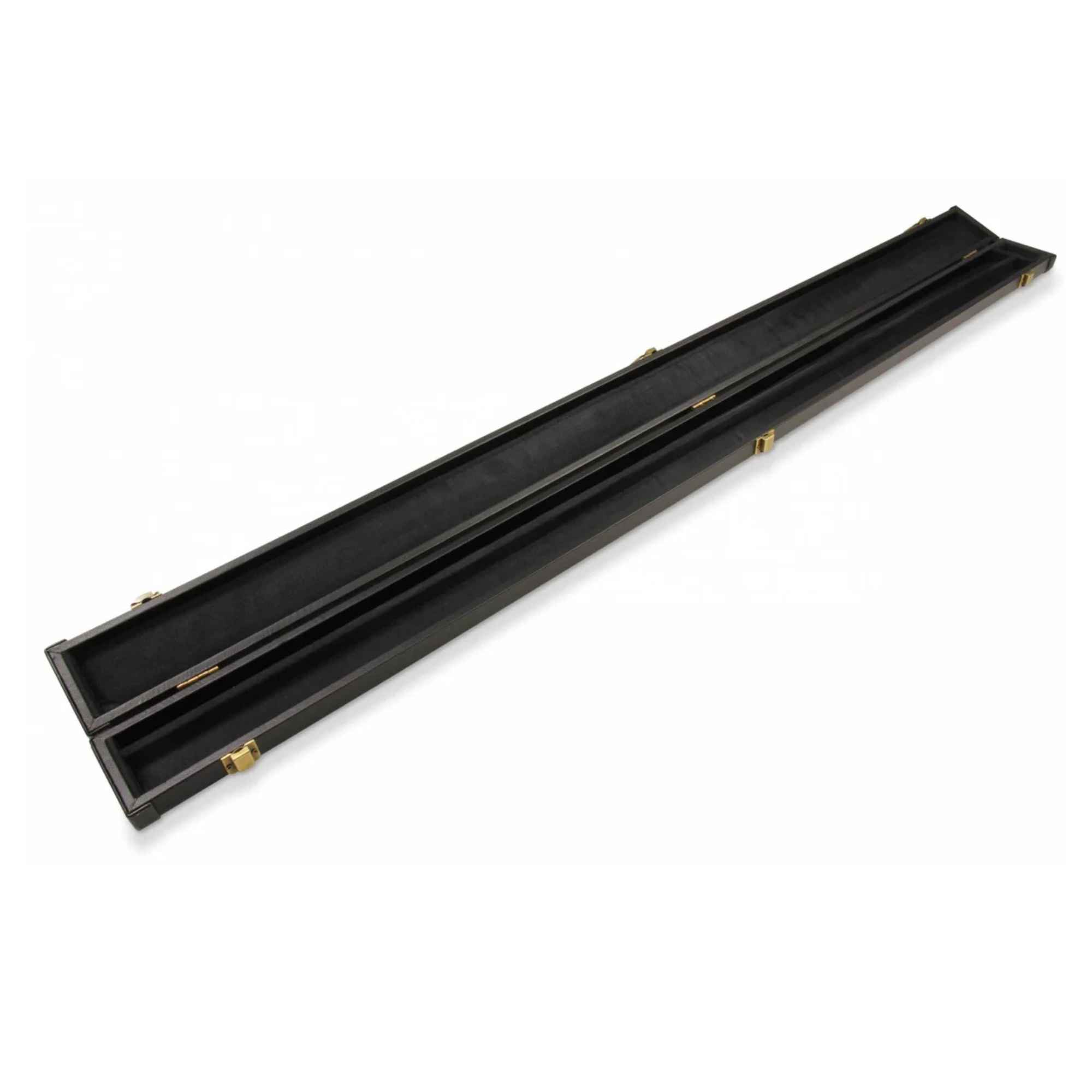 PLAIN BLACK Hard 3/4 Snooker Cue Case - Tough Plastic Ends