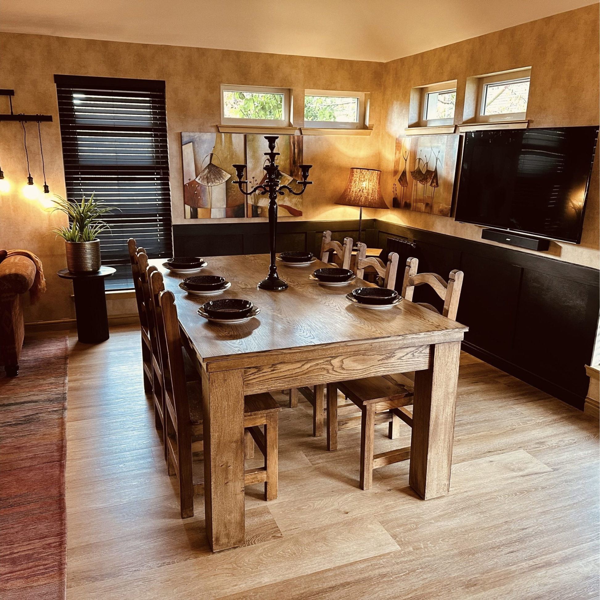 FMF Elixir Pool Dining Table - Rustic Oak