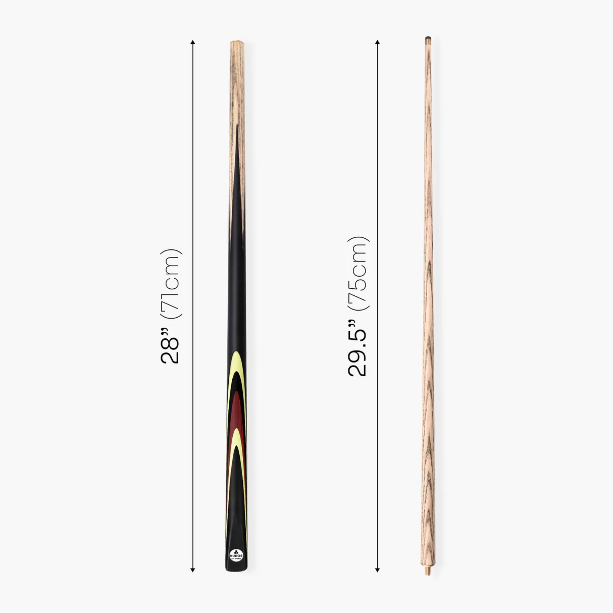 Kudos Pulse Ruby 57 Inch 2 Piece Heavyweight Snooker Pool Cue and Case Set 9.5mm Tip