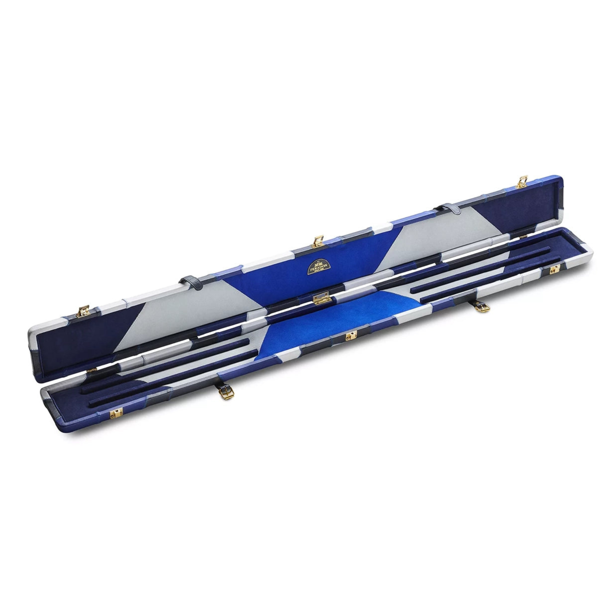 Peradon 3/4 Blue Camouflage Genuine Leather Case