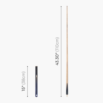 PRO147 Dragon Scale ¾ Joint Premium Ash Snooker and Pool Cue and Case Set - 9.5mm Professional Layered Tip - 57"