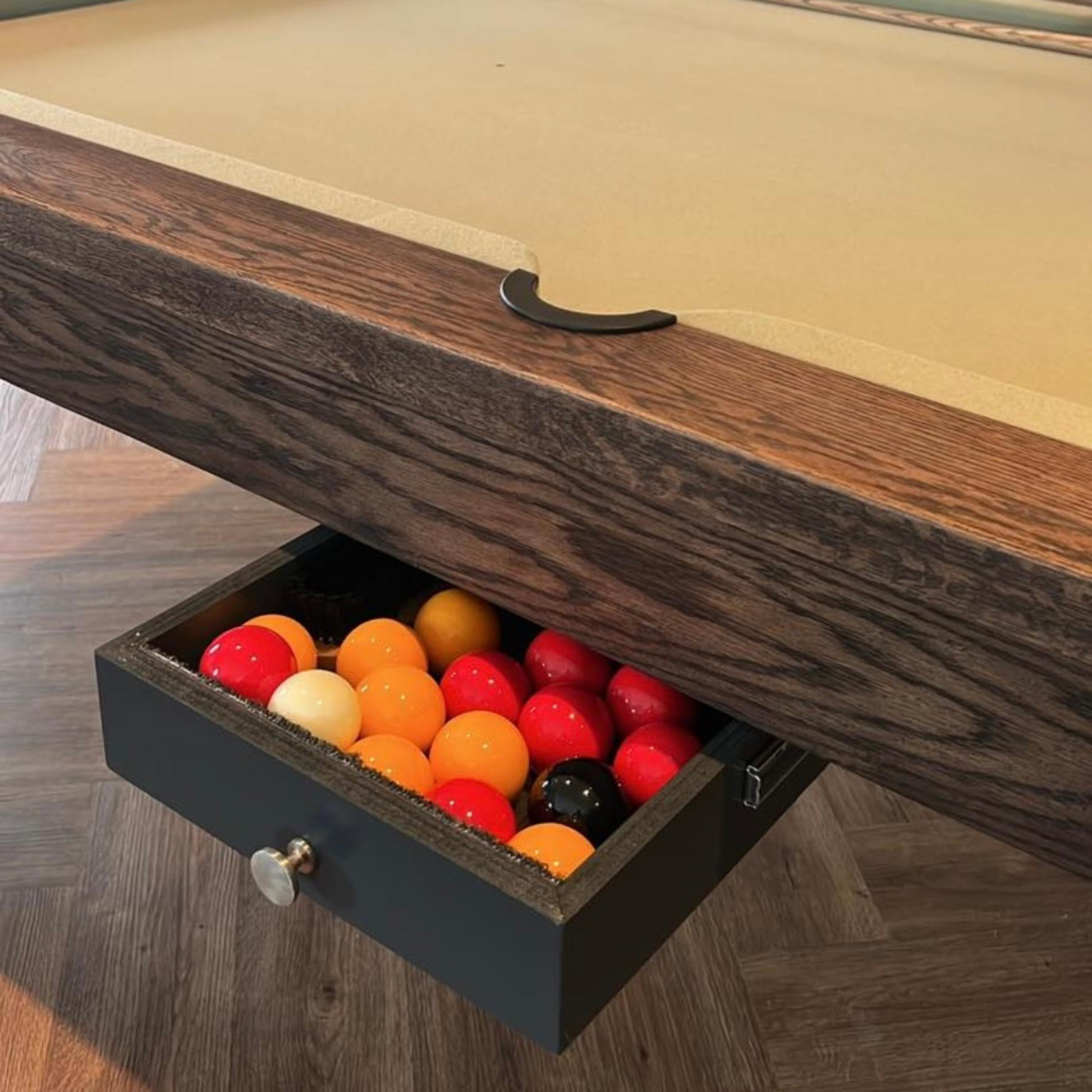 FMF Elixir Pool Dining Table - Rustic Black Oak