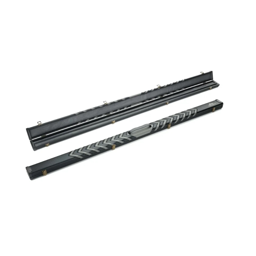 Peradon Clubman One Piece Cue Case – Black with Grey Arrow