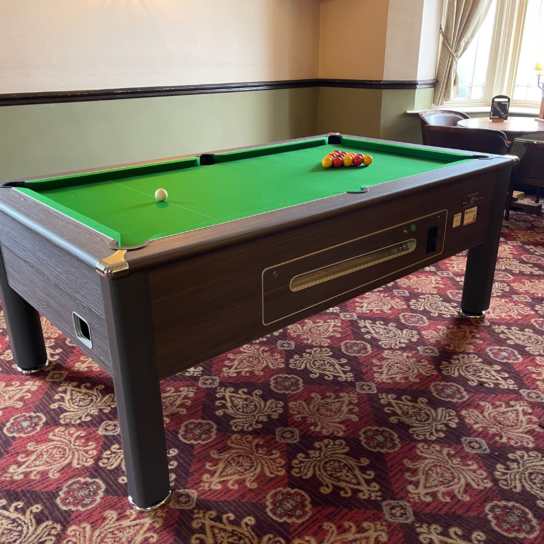 Supreme Match Pool Table 7ft - Electronic Ball Tray - Metallic Brown