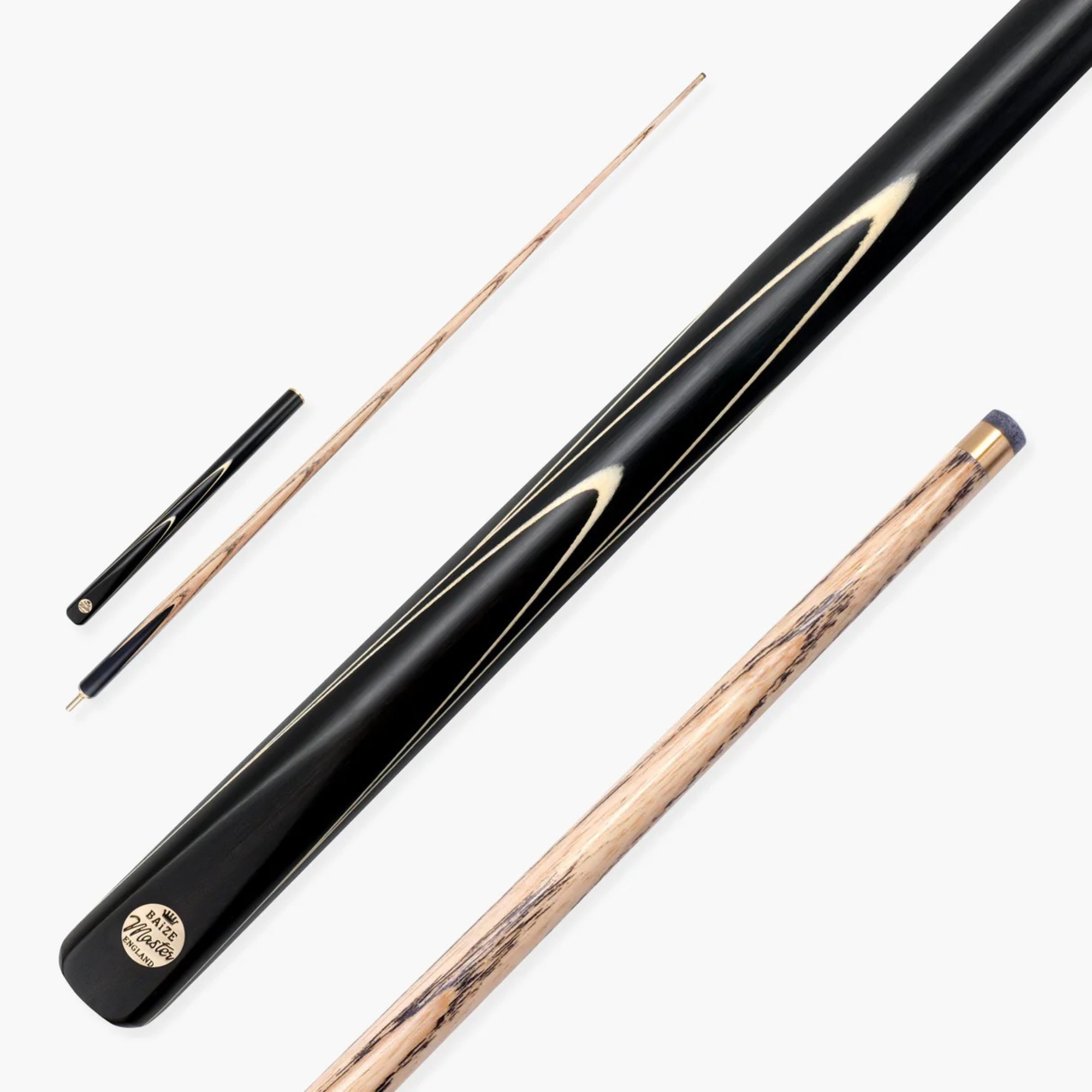 Baize Master Black Marksman ¾ Joint English Pool Cue with 8.5mm Baize Master Blue Pressed Tip (Copy)