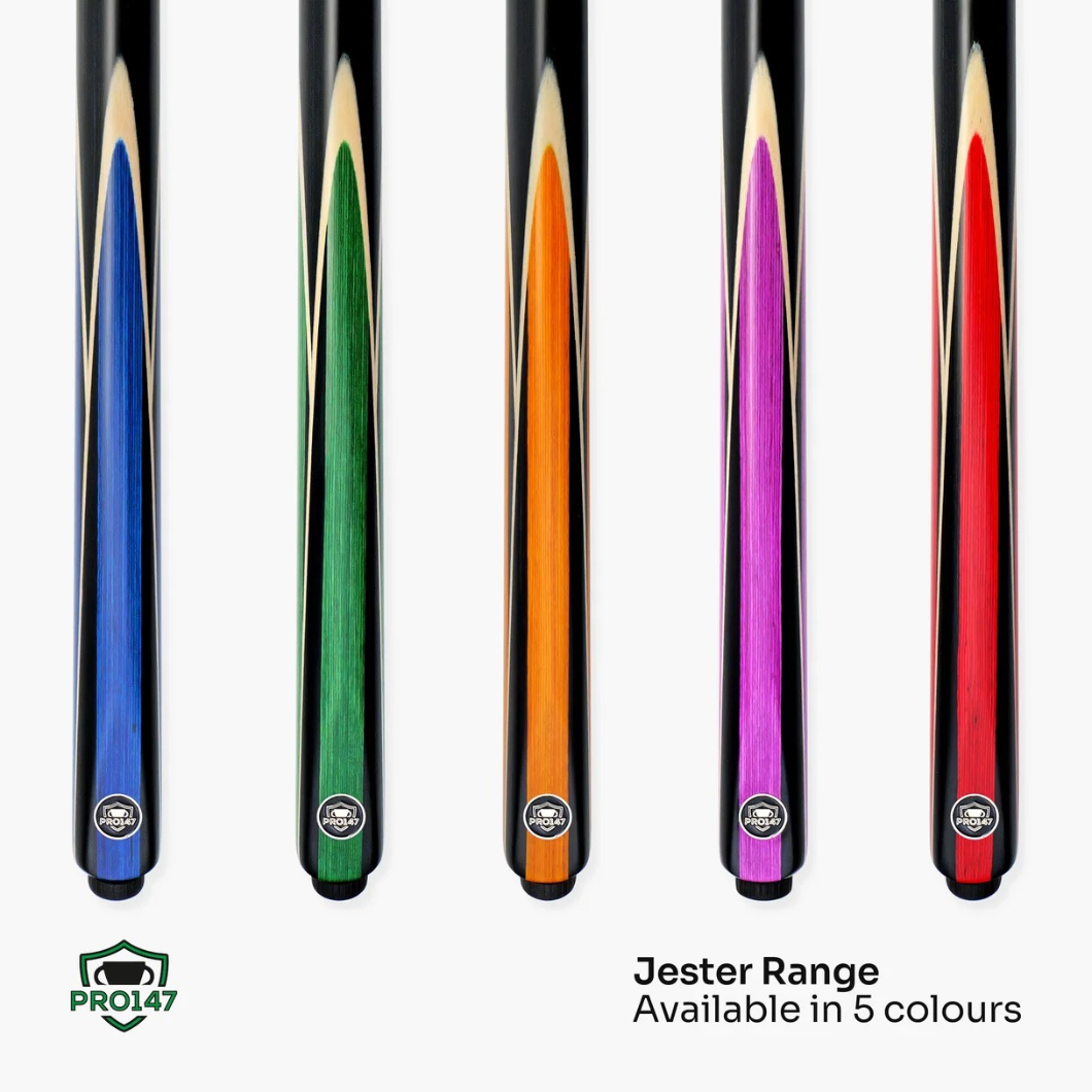 PRO147 Jester 3/4 Jointed Snooker Pool Cue - 57 inch - 9.5mm Pro Tip