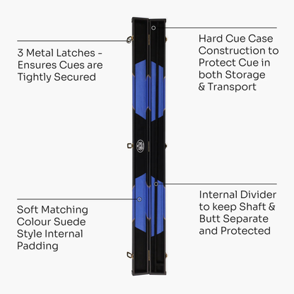 Baize Master Arrow 3/4 Deluxe Snooker Pool Cue Case - 9 Colours