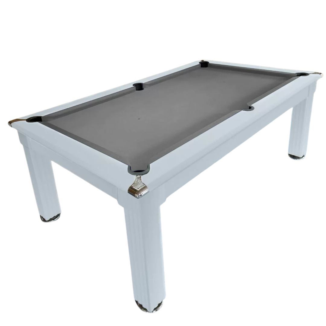 The Harrogate Pool Dining Table - 6ft - Matt White Finish