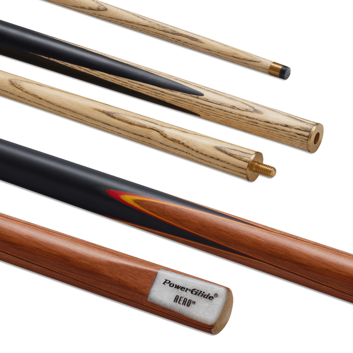 Aero 57" Snooker Pool Cue with Black Case Set - 9.5mm Tip