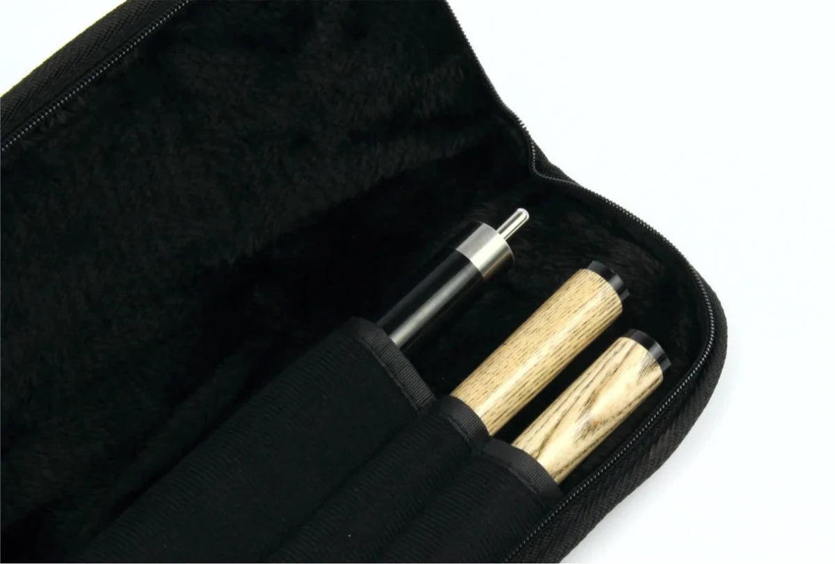 Baize Master 2 Piece Luxury Soft Snooker Pool Cue Case - 1 Butt 2 Shafts