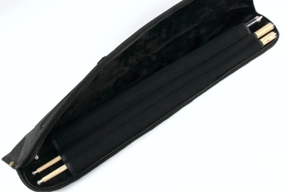 Baize Master 2 Piece Luxury Soft Snooker Pool Cue Case - 1 Butt 2 Shafts