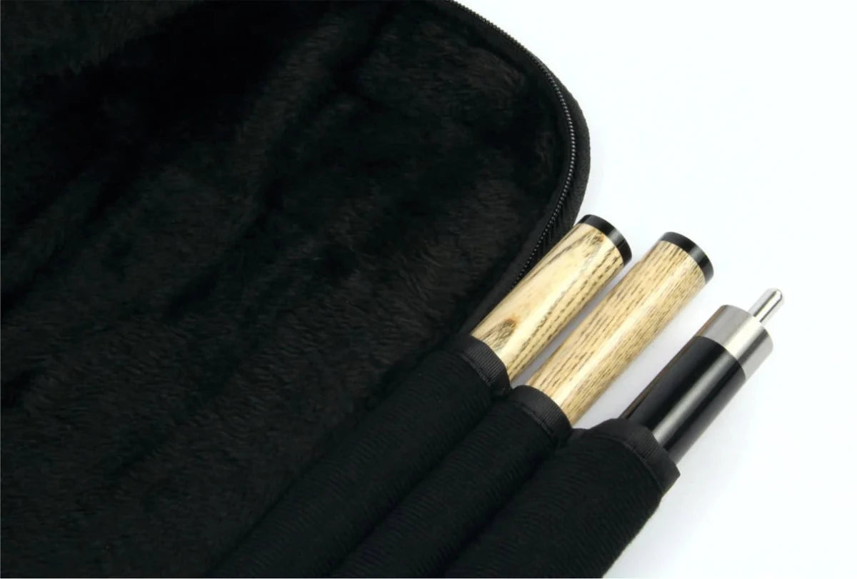 Baize Master 2 Piece Luxury Soft Snooker Pool Cue Case - 1 Butt 2 Shafts