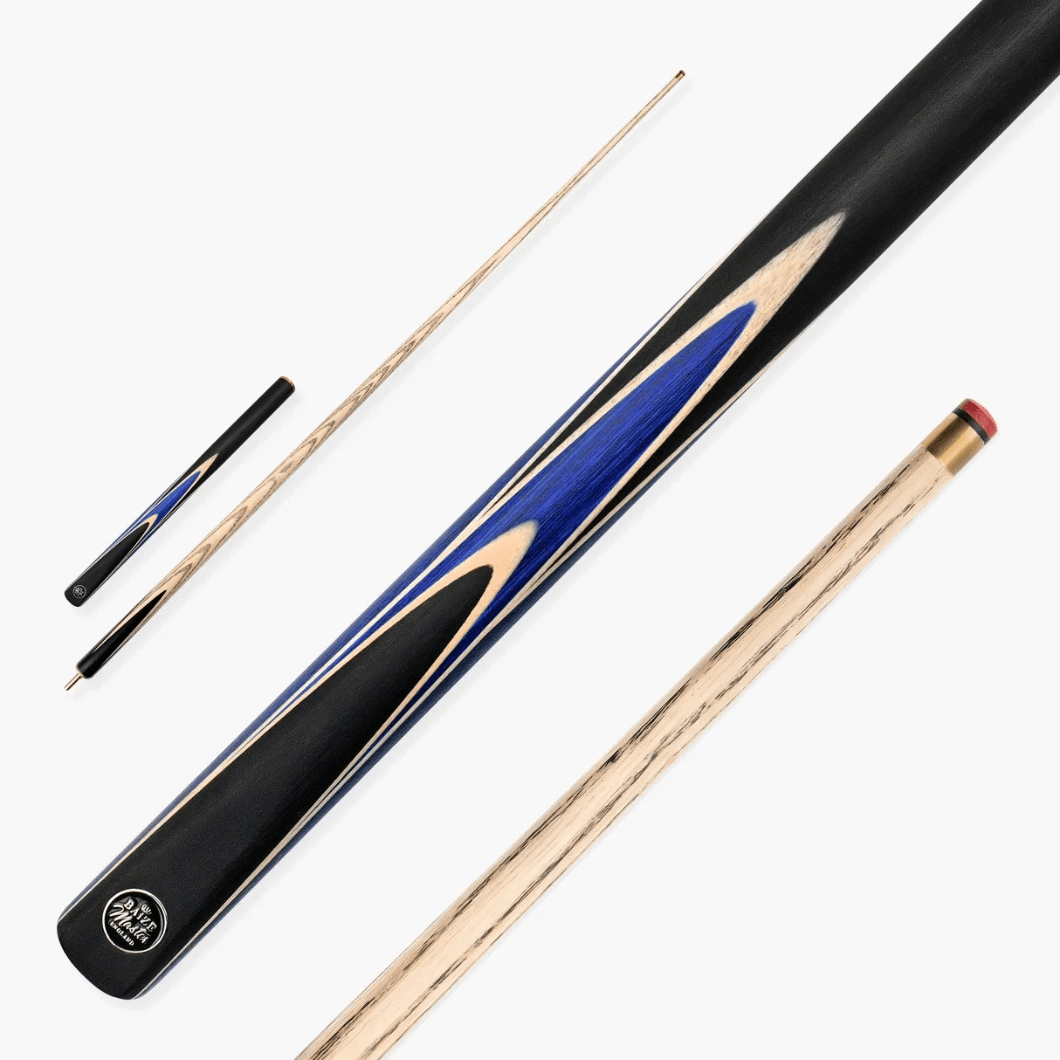 Baize Master 3/4 CRUCIBLE Hand Spliced 57 Inch Ash Snooker Pool Cue - 9.5mm Tip + Mini Butt Extension