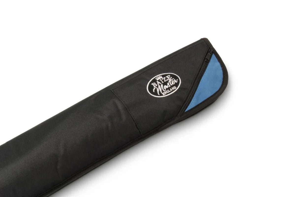 Baize Master BLUE FLASH Luxury Soft Case for 2pc Centre - Jointed Cue & Mini Ext