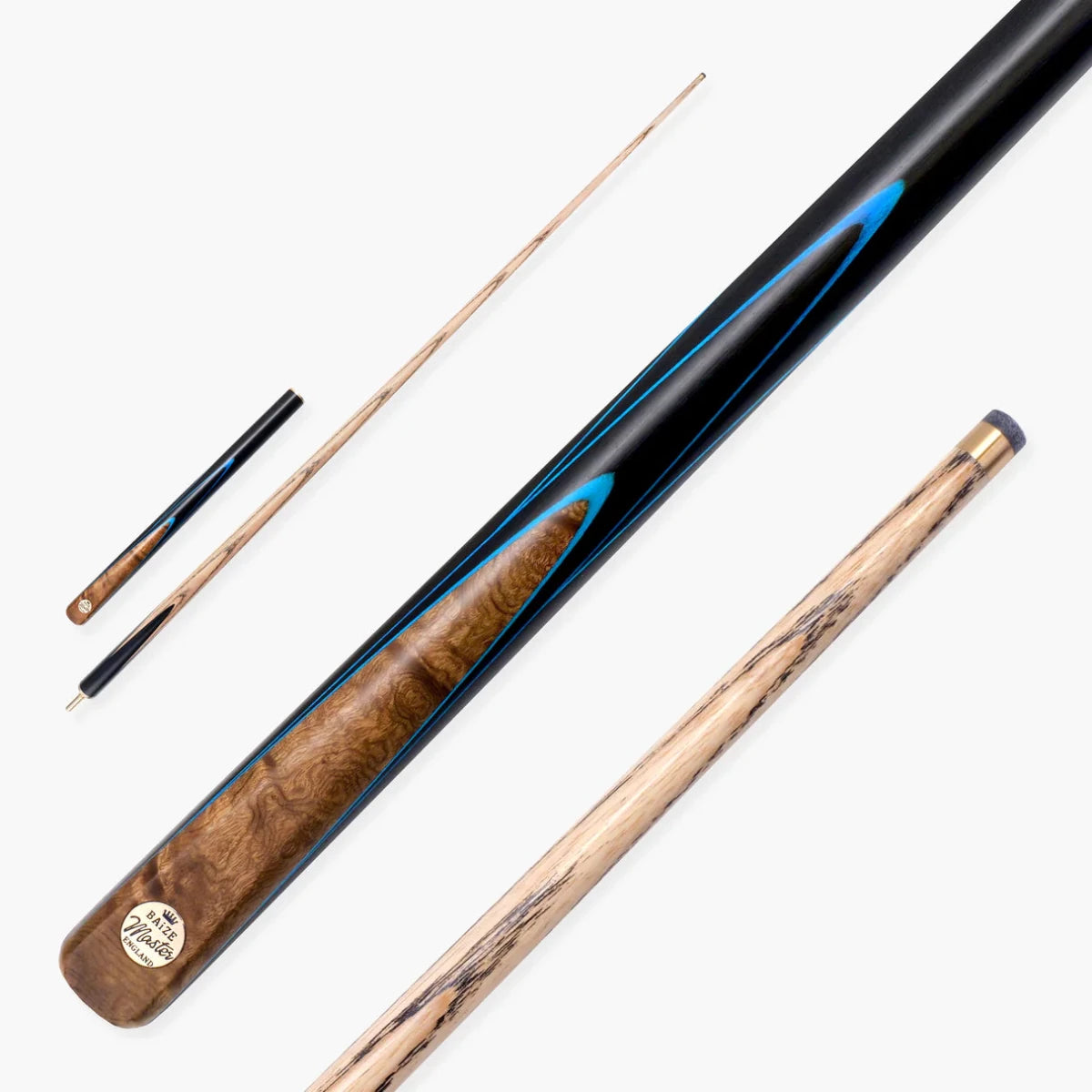 Baize Master Blue Marksman ¾ Joint English Pool Cue with 8.5mm Baize Master Blue Pressed Tip (Copy)