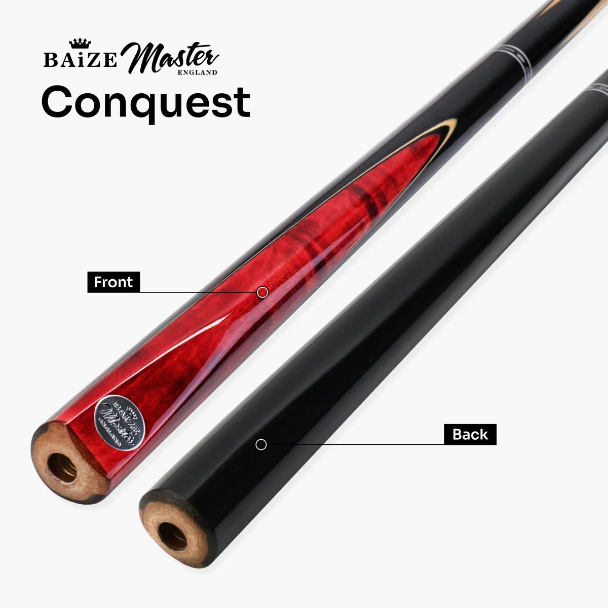 Baize Master Conquest 2 - Junior Kids Snooker Pool Cue - 48inch - 2 Piece