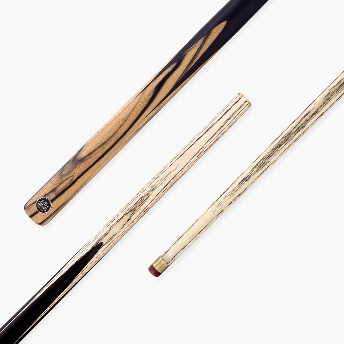 Baize Master Crombie 57 inch 2 Piece Centre Joint English Pool Cue - 8.5mm Red Layered Tip