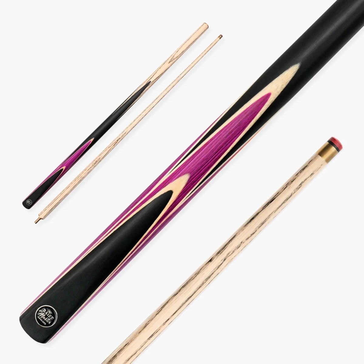 Baize Master Crucible Snooker Pool Cue - 2 Piece 57 inch - 9.5mm Tip - 6 Colours