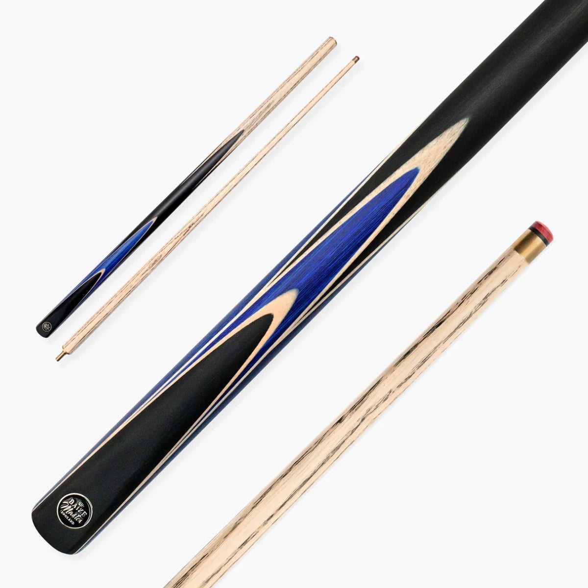 Baize Master Crucible Snooker Pool Cue - 2 Piece 57 inch - 9.5mm Tip - 6 Colours