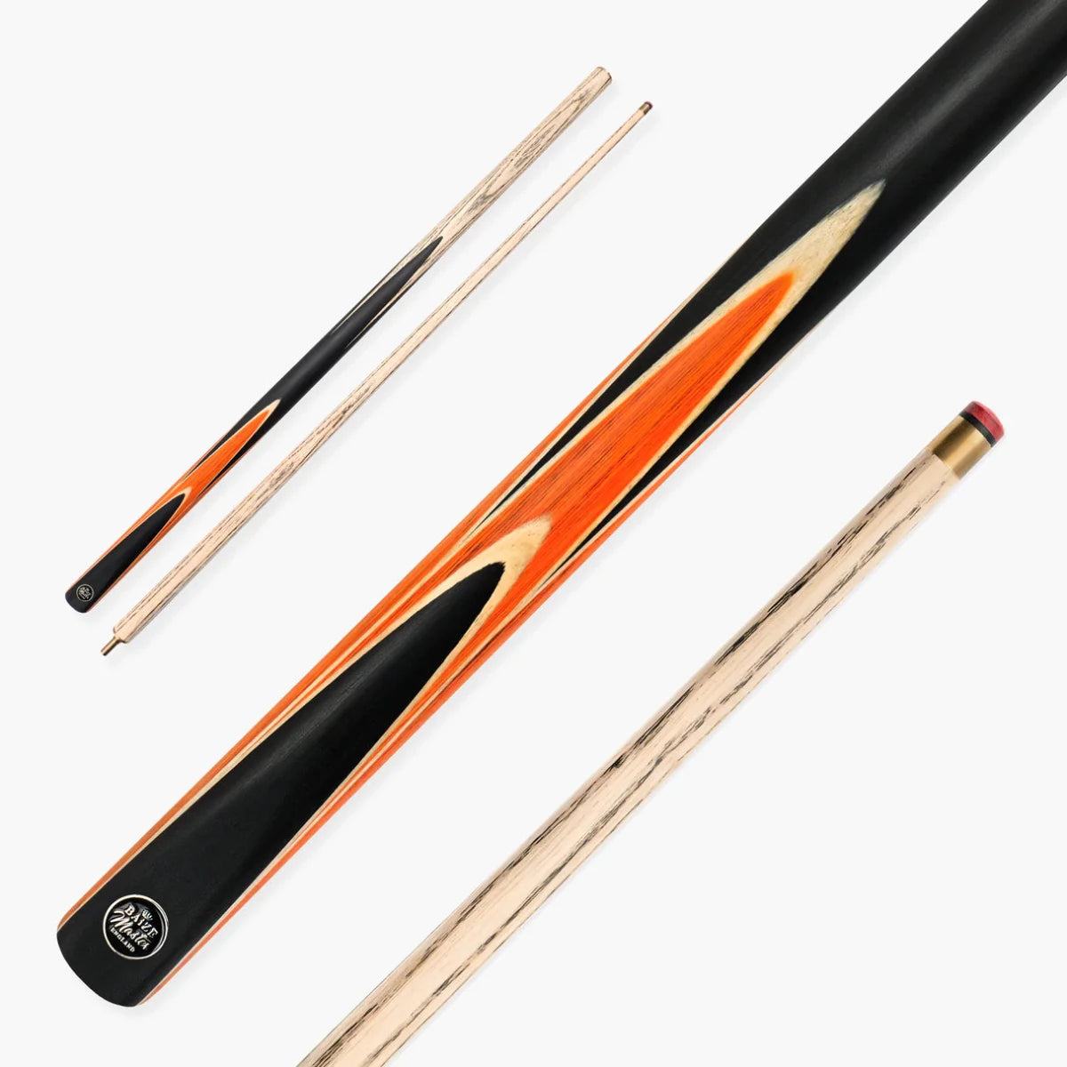 Baize Master Crucible Snooker Pool Cue - 2 Piece 57 inch - 9.5mm Tip - 6 Colours