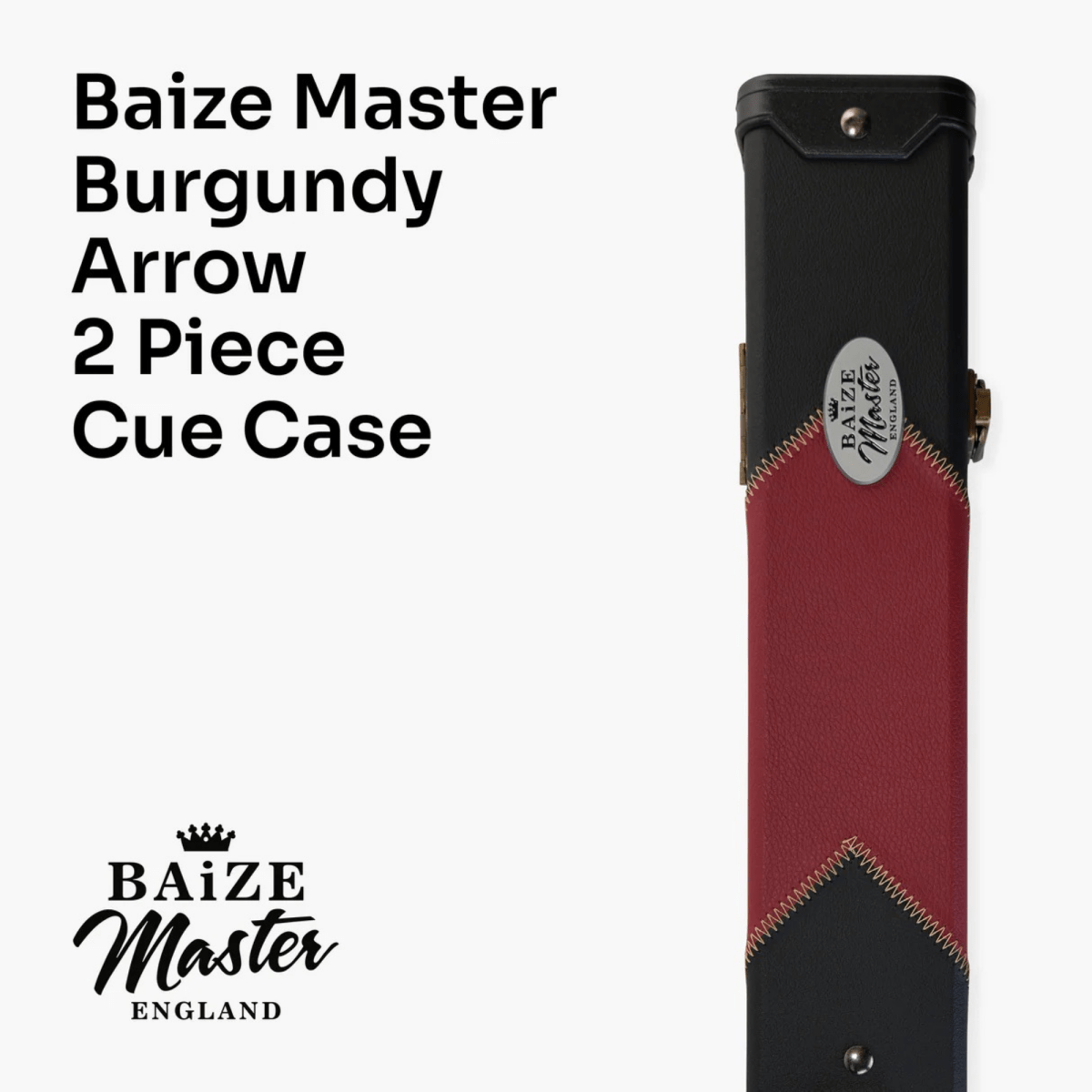 Baize Master Deluxe ARROW 2 - Piece Snooker/Pool Cue Case - 8 Colours