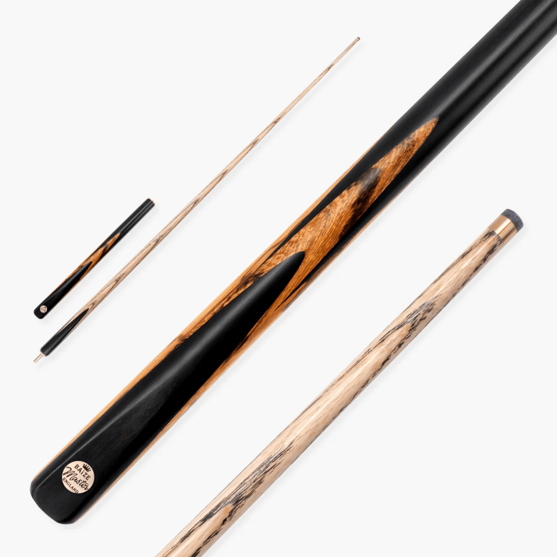 Baize Master Ember Marksman ¾ Joint English Pool Cue with 8.5mm Baize Master Blue Pressed Tip