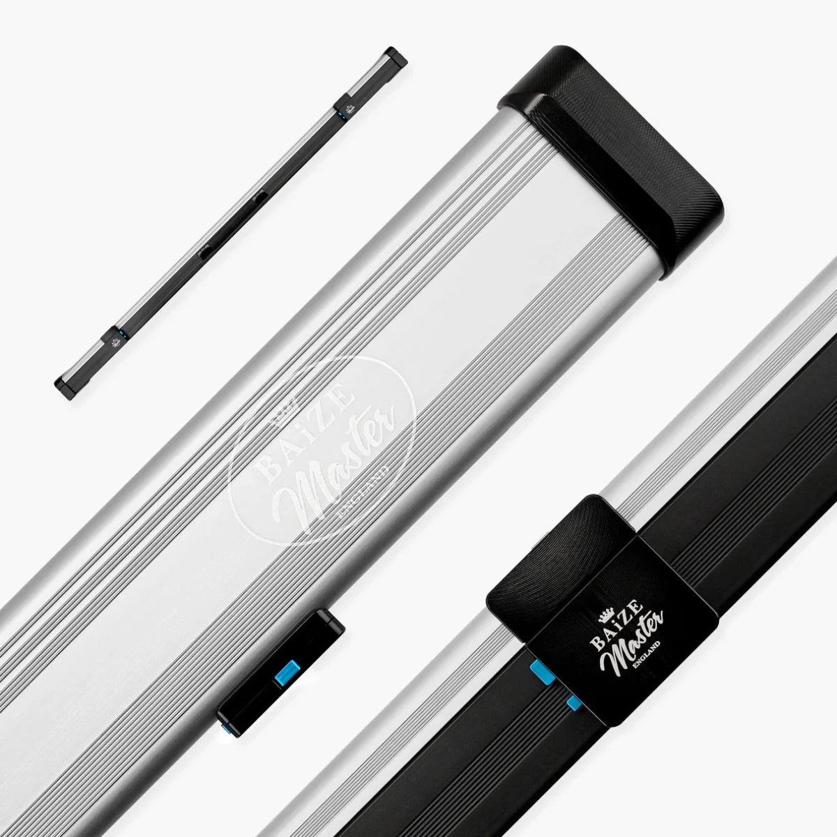 Baize Master Fusion ¾ 2 Slot Luxury Aluminium Snooker and Pool Cue Case with Trigger™ Lock – Holds 1 x ¾ Joint Cue + Extensions