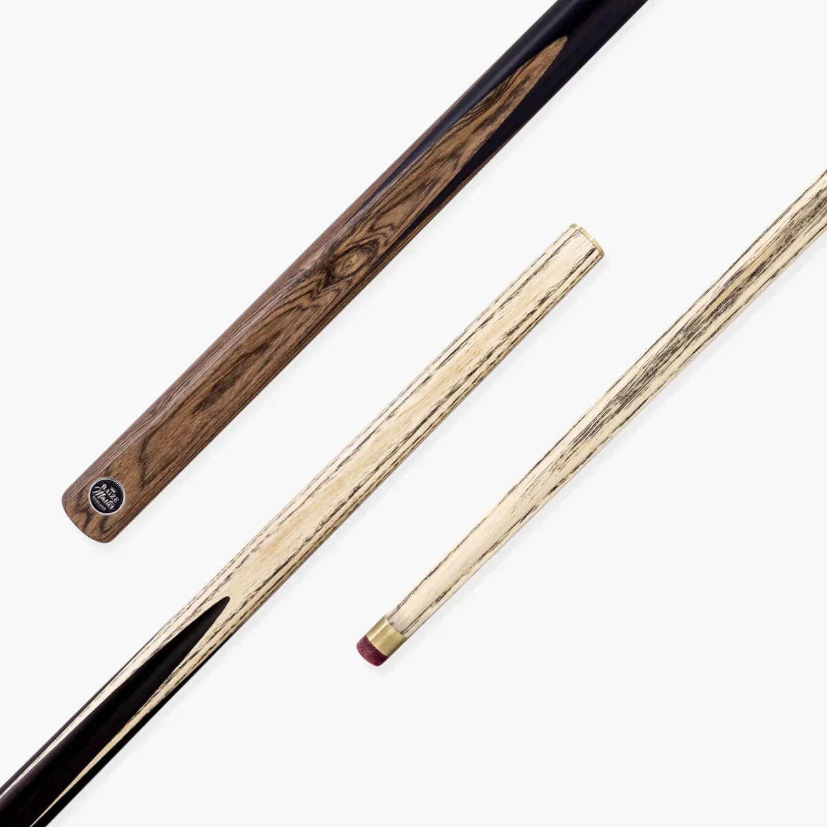 Baize Master Golden Sandalwood 57 inch 2 Piece Centre Joint English Pool Cue - 8.5mm Pro Layered Tip