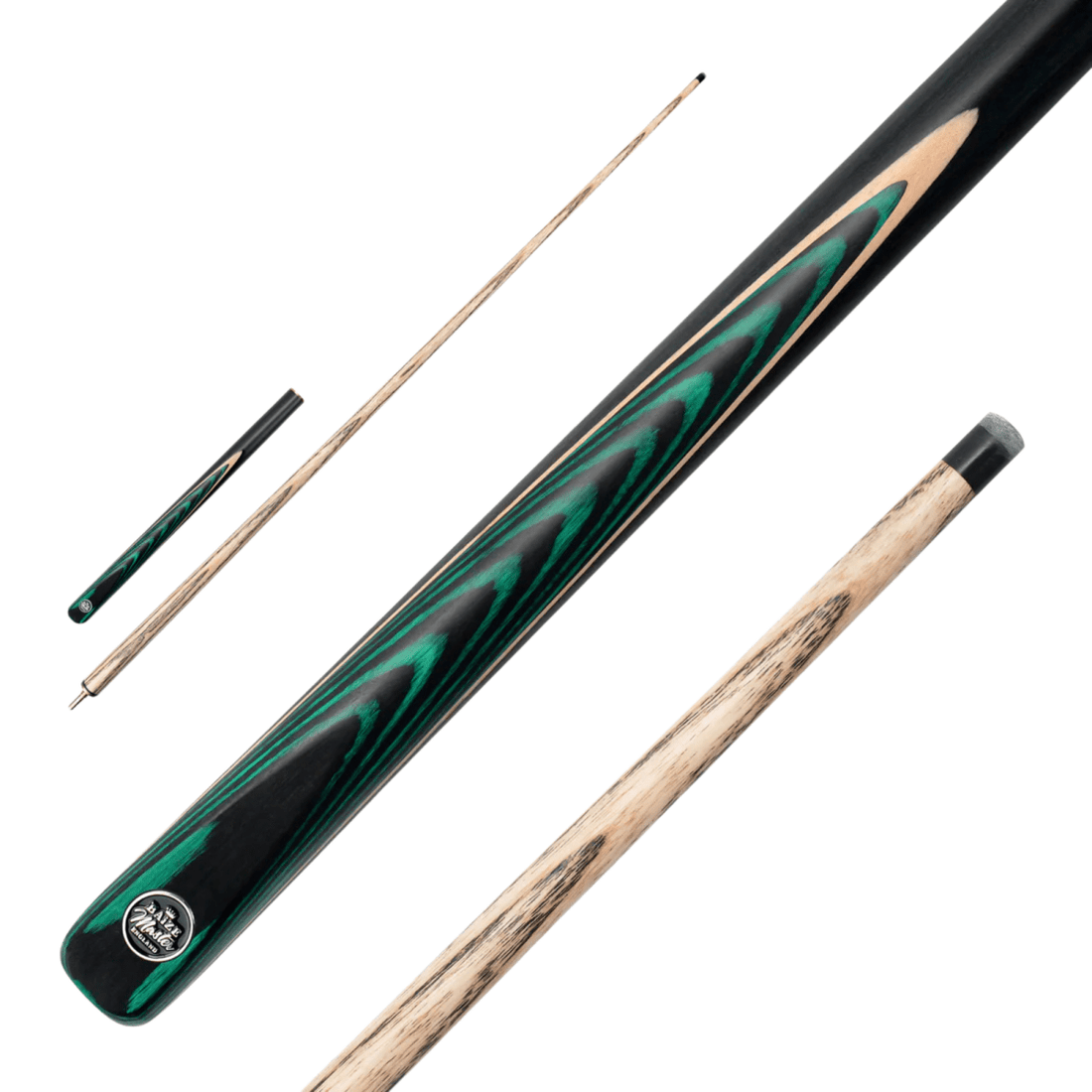 Baize Master Green Crusher 57 Inch ¾ Joint English Pool Break Cue - 11mm Tip – For Breaking Only