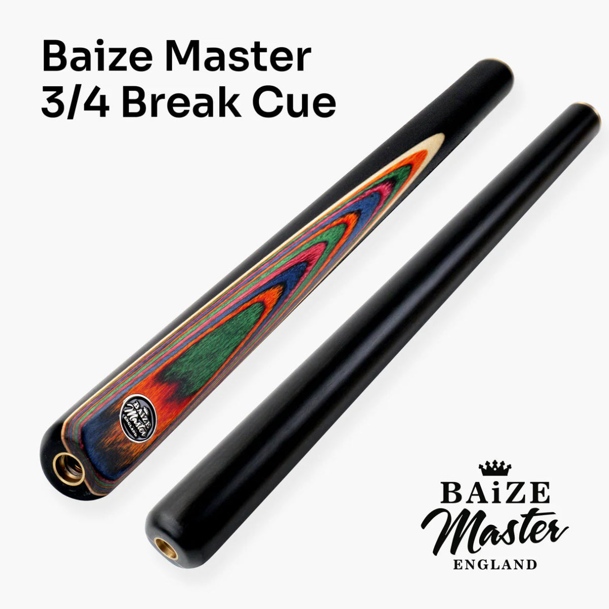 Baize Master Prism Crusher 57 Inch ¾ Joint English Pool Break Cue - 11mm Tip – For Breaking Only