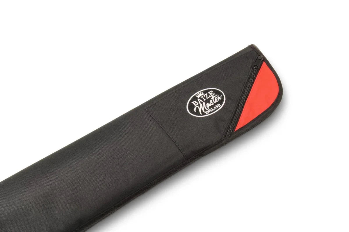 Baize Master RED FLASH Luxury Soft Case for 2pc Centre - Jointed Cue & Mini Ext