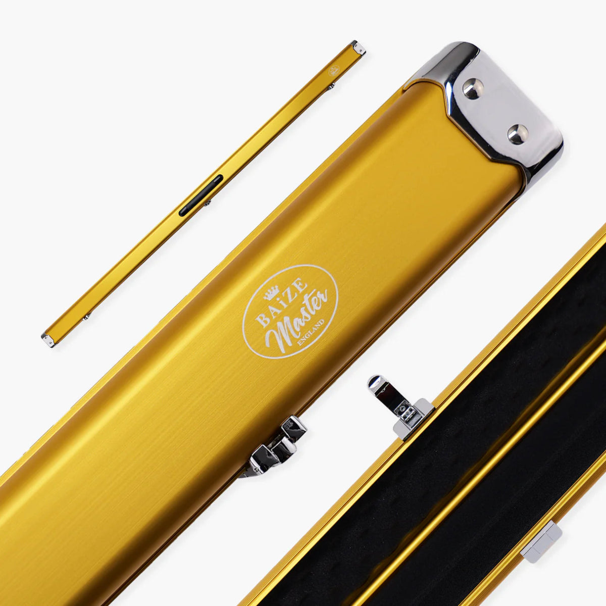 Baize Master SATIN LINE 3/4 Aluminium Snooker Pool Cue Case - Holds 3/4 Cue & Extensions - 6 Colours