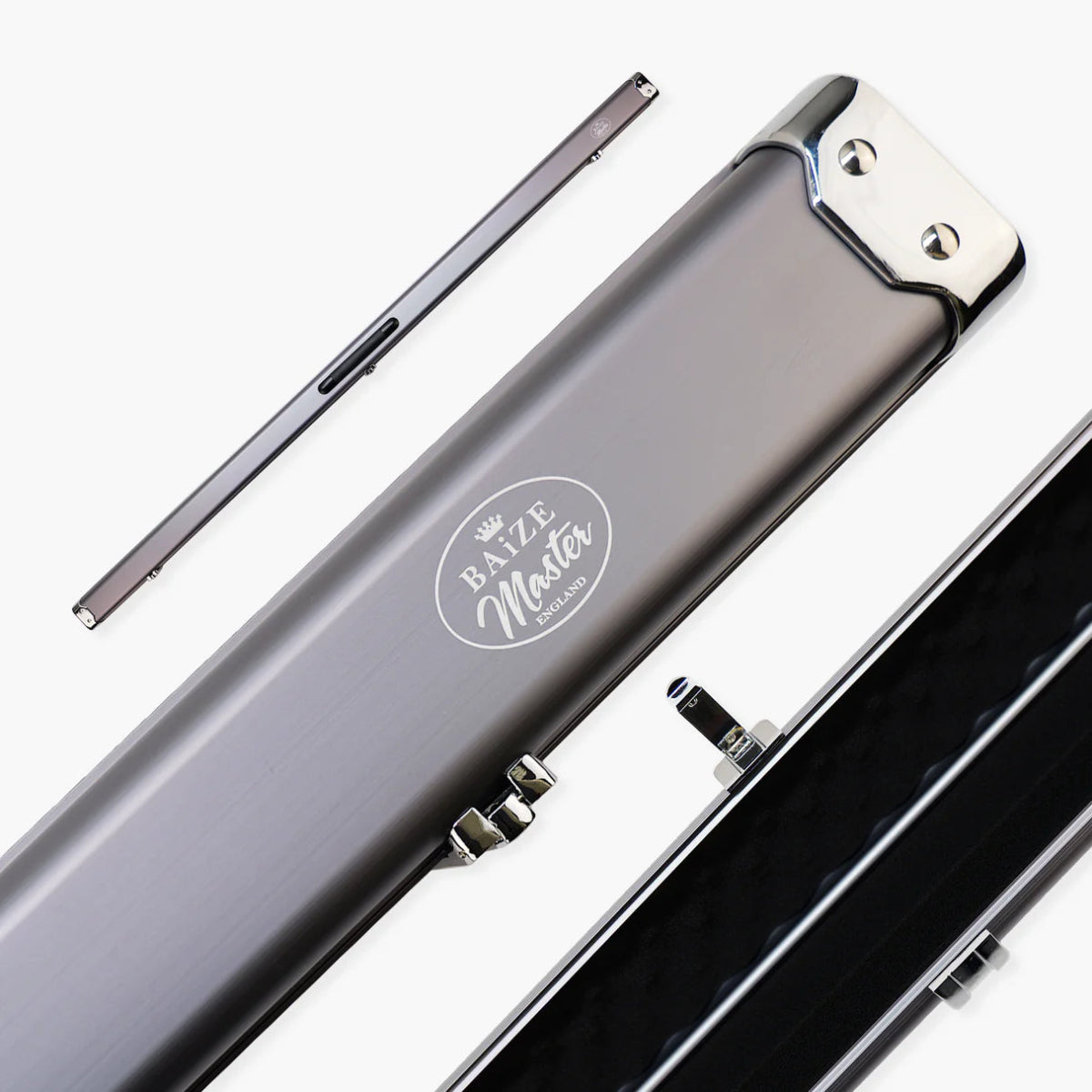Baize Master SATIN LINE 3/4 Aluminium Snooker Pool Cue Case - Holds 3/4 Cue & Extensions - 6 Colours