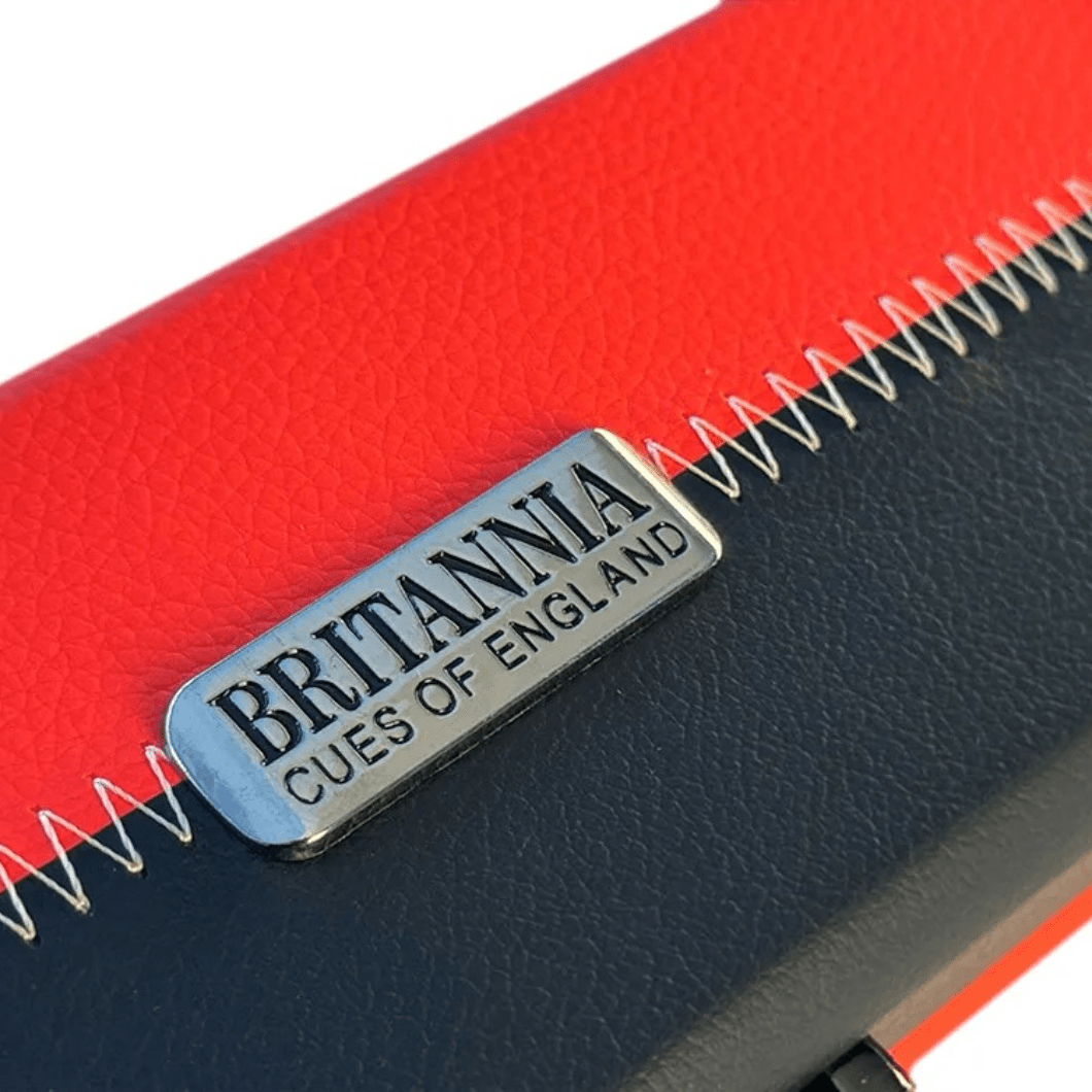 Britannia Leatherette Two Piece Cue Case – Black & Red
