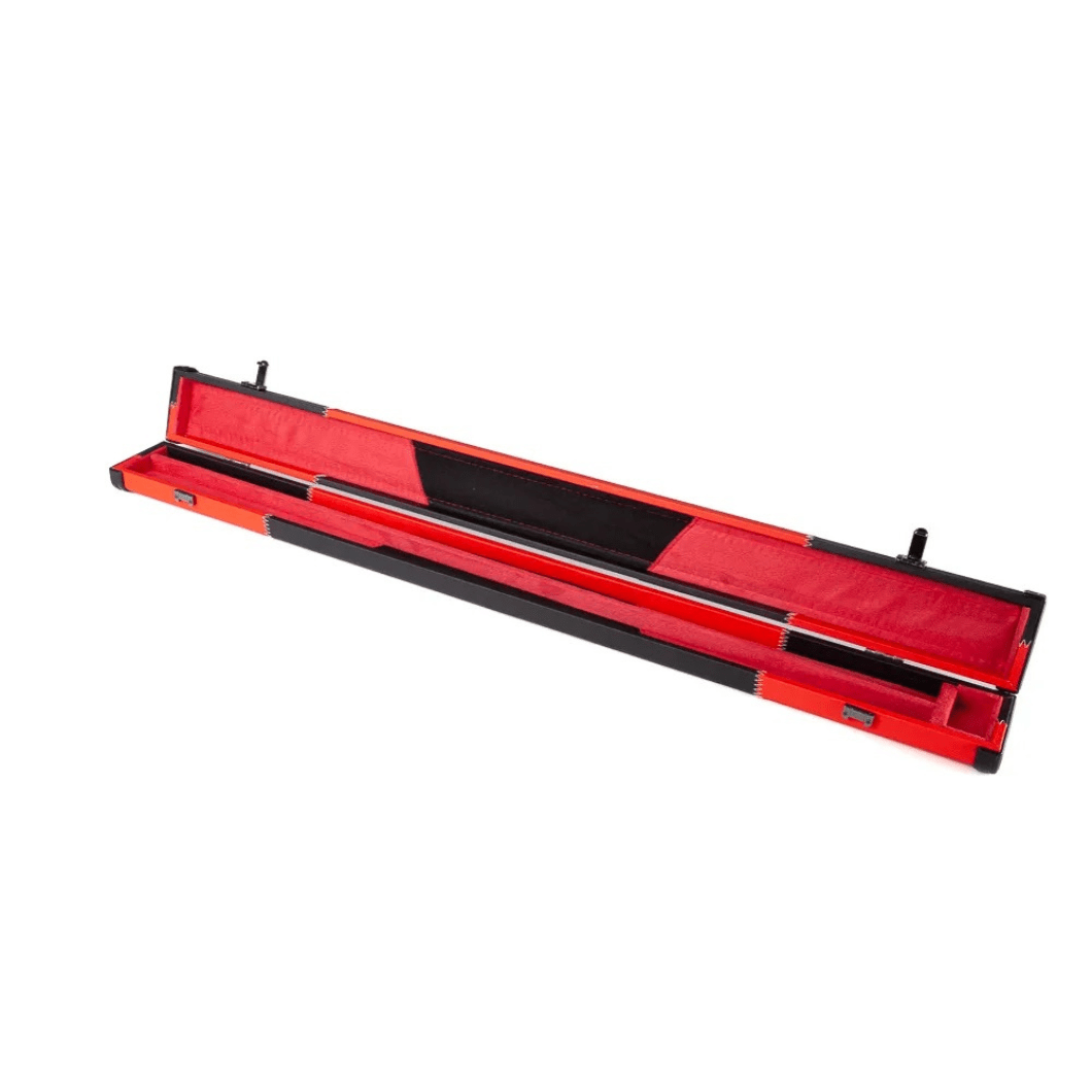 Britannia Leatherette Two Piece Cue Case – Black & Red