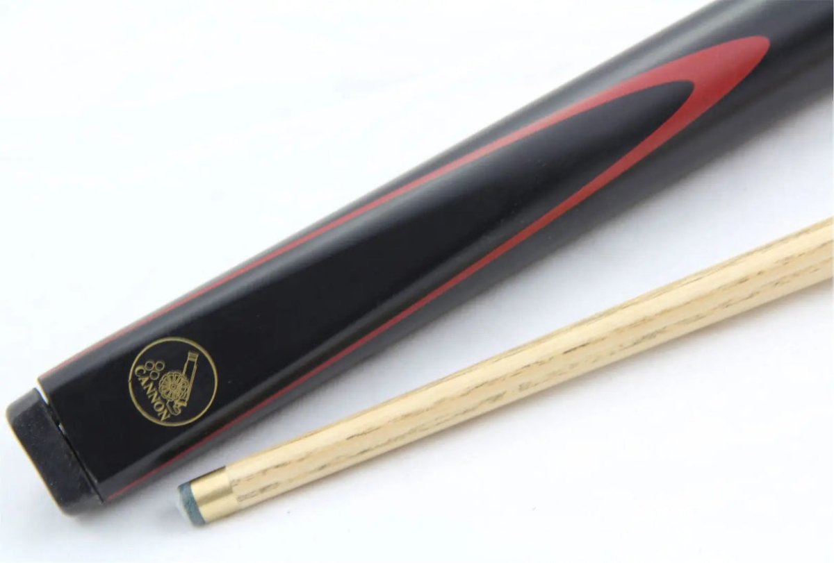 Cannon Black & Red Viper 3 Piece Snooker Pool Cue by Peradon