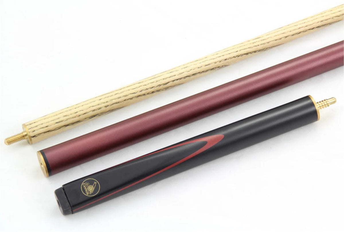 Cannon Black & Red Viper 3 Piece Snooker Pool Cue by Peradon