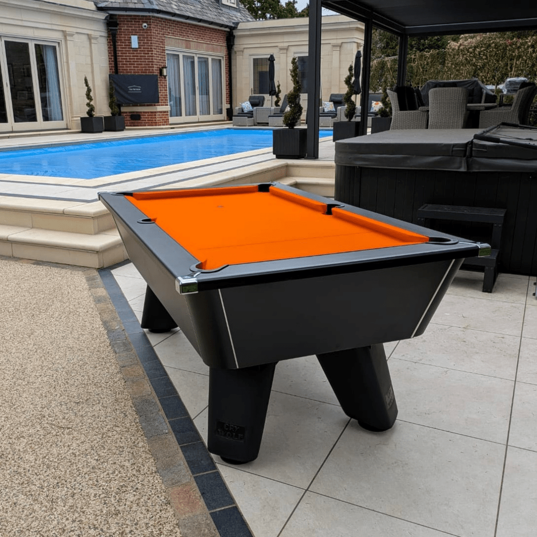 Cry Wolf Outdoor Tournament Pool Table - Matt Black