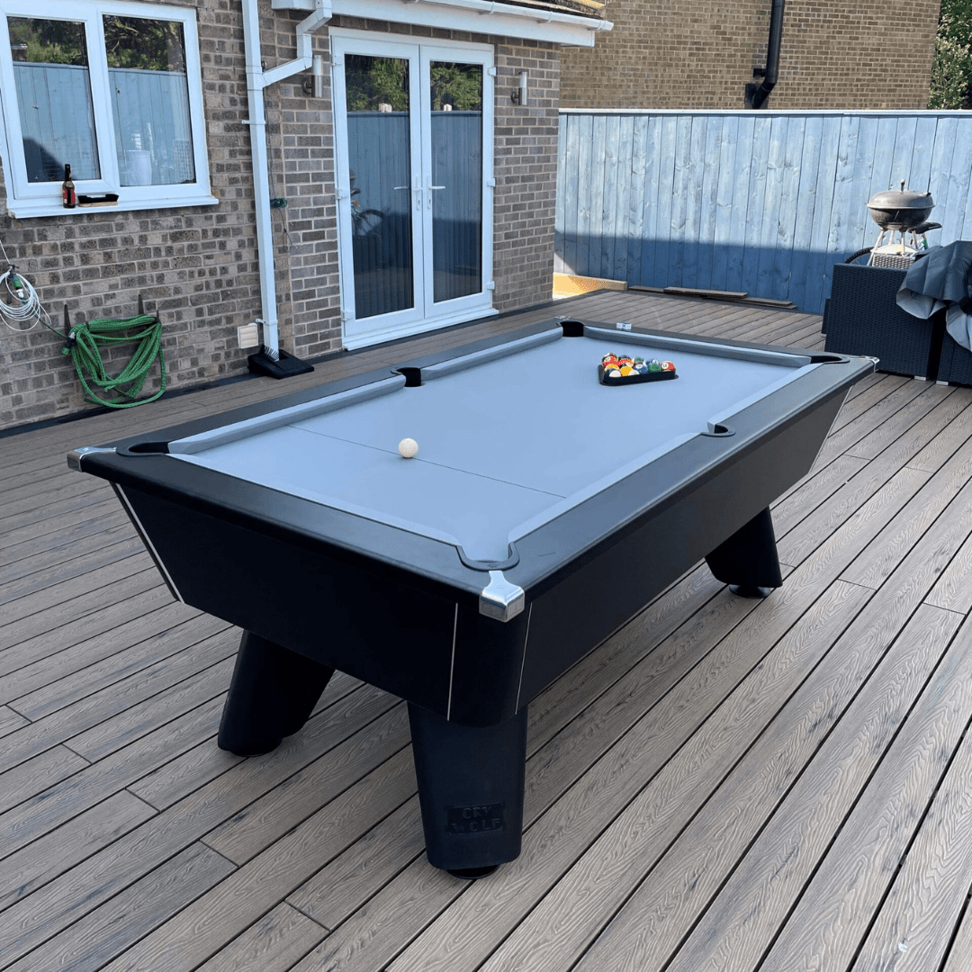 Cry Wolf Outdoor Tournament Pool Table - Matt Black