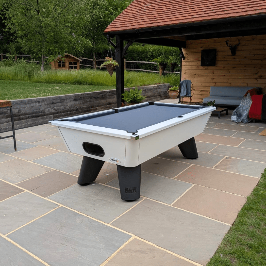 Cry Wolf Outdoor Tournament Pool Table - White Edition