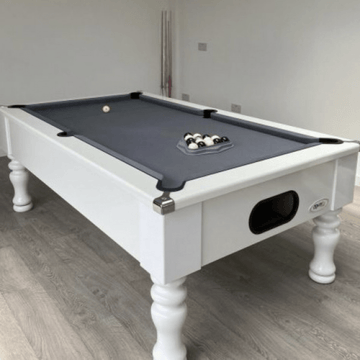 Cry Wolf Turned Leg Pool Table - Gloss White