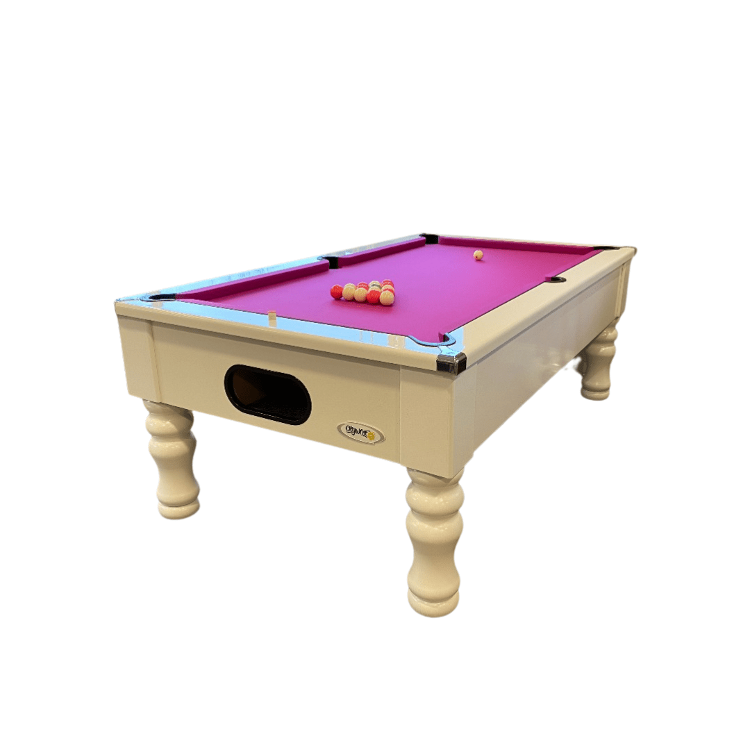 Cry Wolf Turned Leg Pool Table - Gloss White