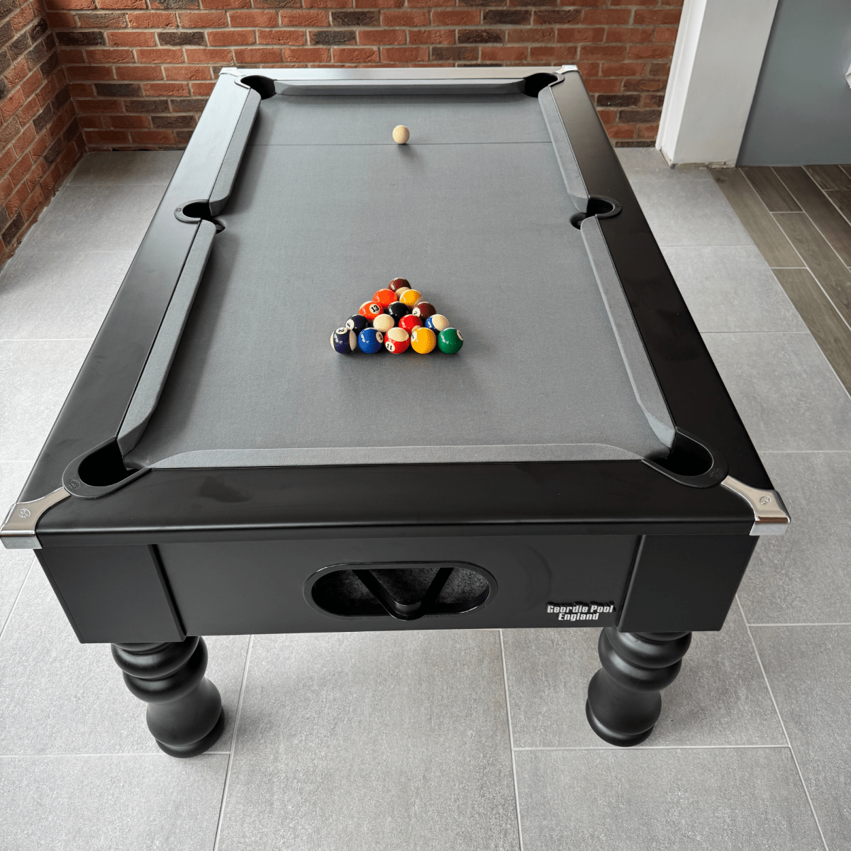 Cry Wolf Turned Leg Pool Table - Matt Black