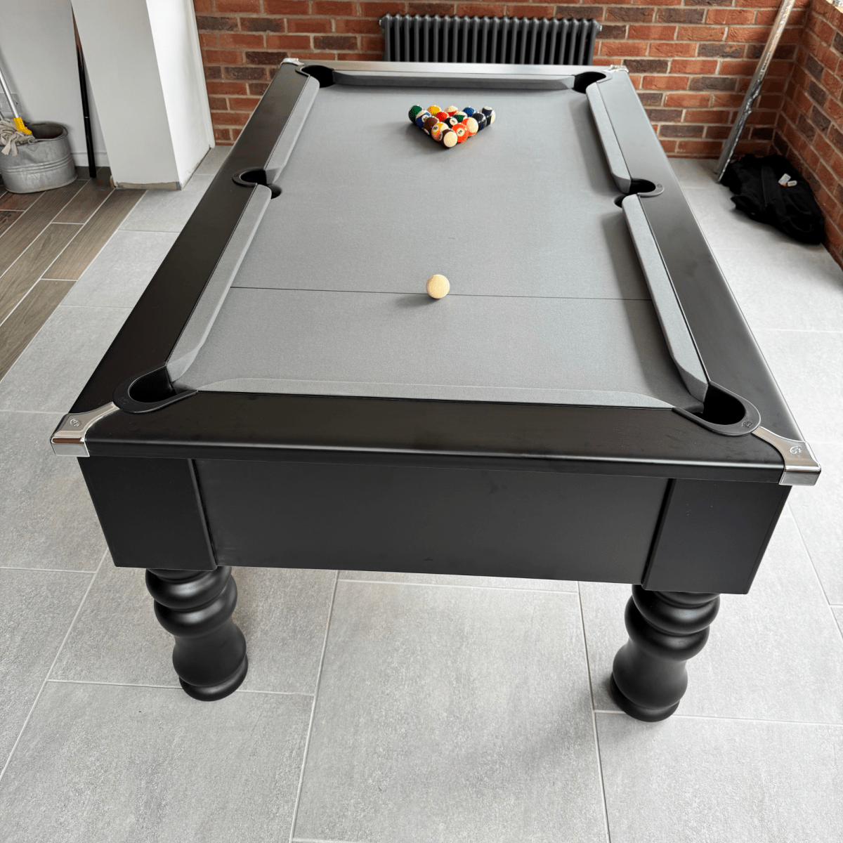 Cry Wolf Turned Leg Pool Table - Matt Black