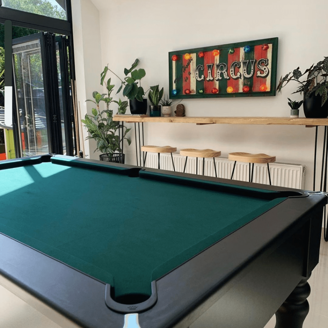 Cry Wolf Turned Leg Pool Table - Matt Black
