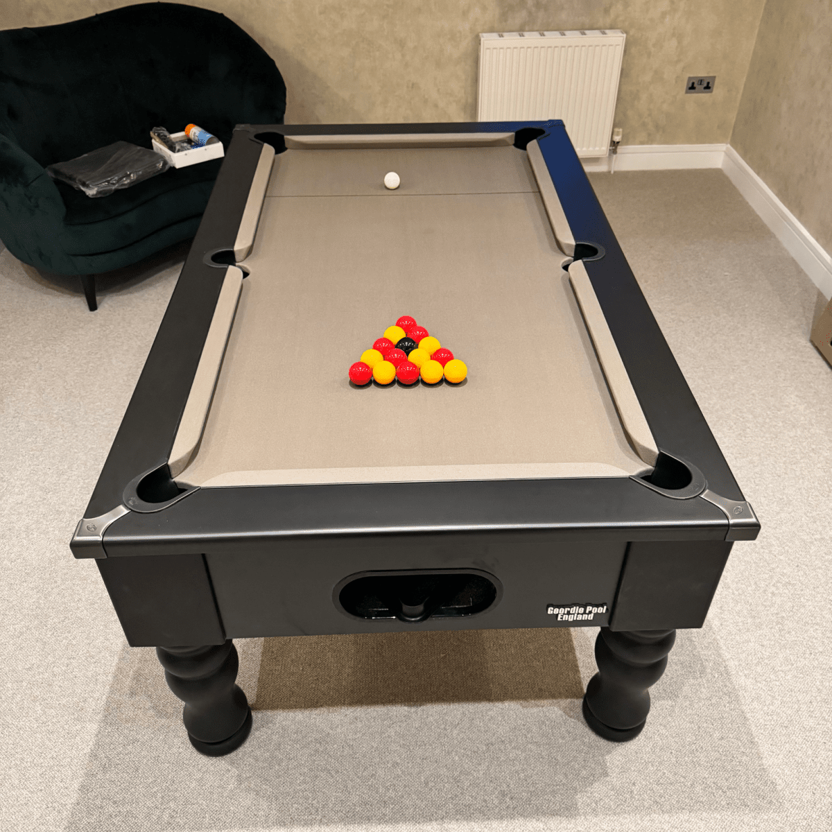 Cry Wolf Turned Leg Pool Table - Matt Black