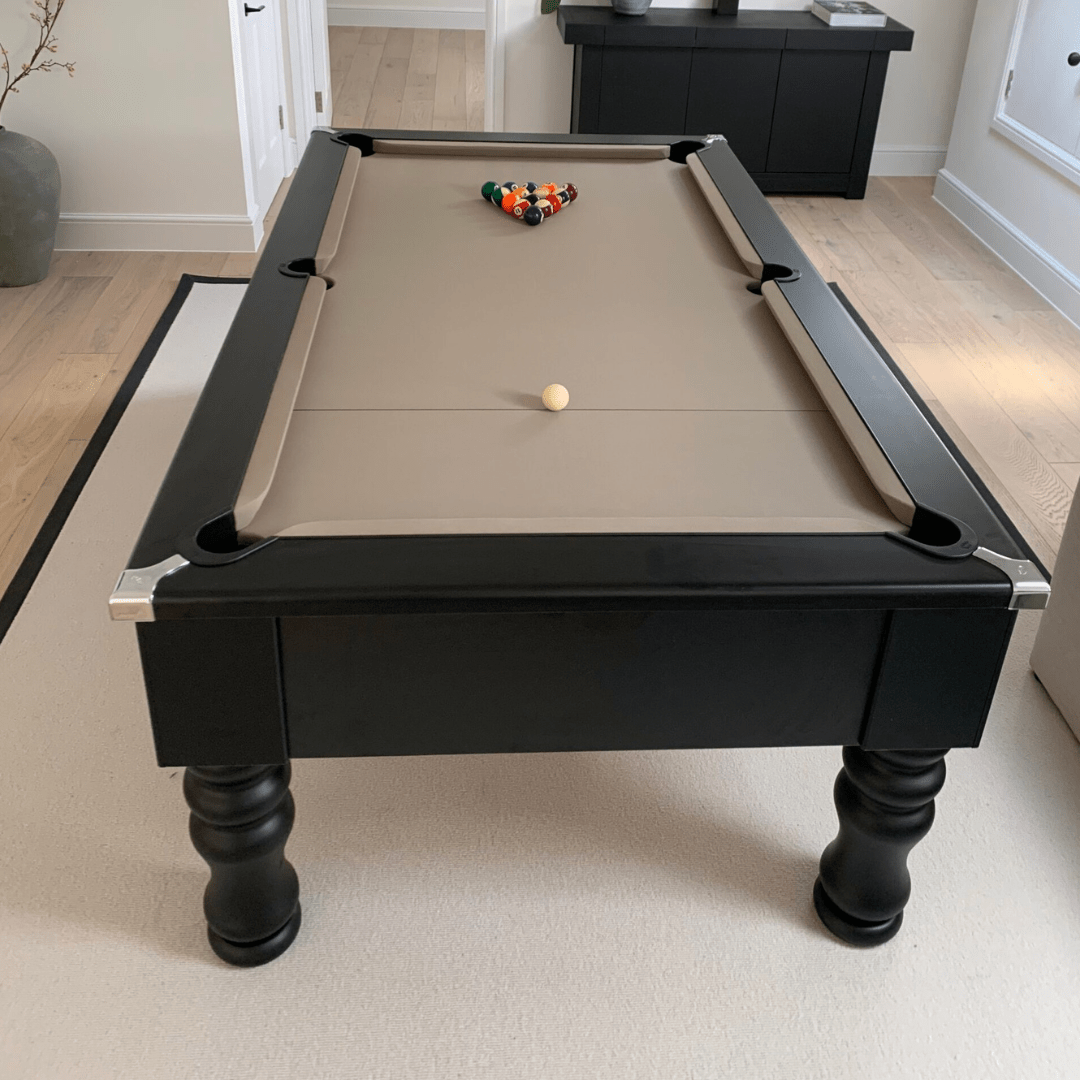 Cry Wolf Turned Leg Pool Table - Matt Black