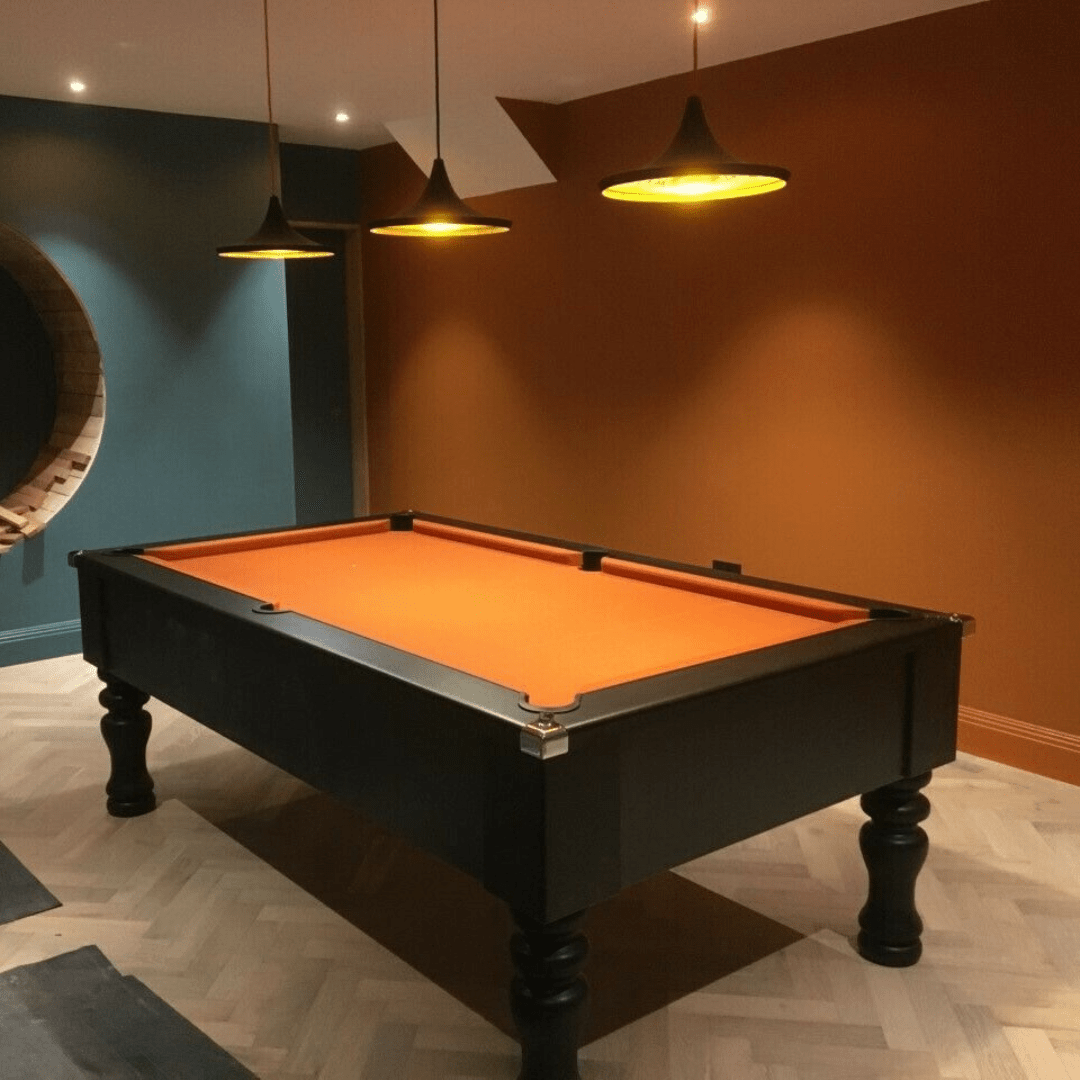 Cry Wolf Turned Leg Pool Table - Matt Black