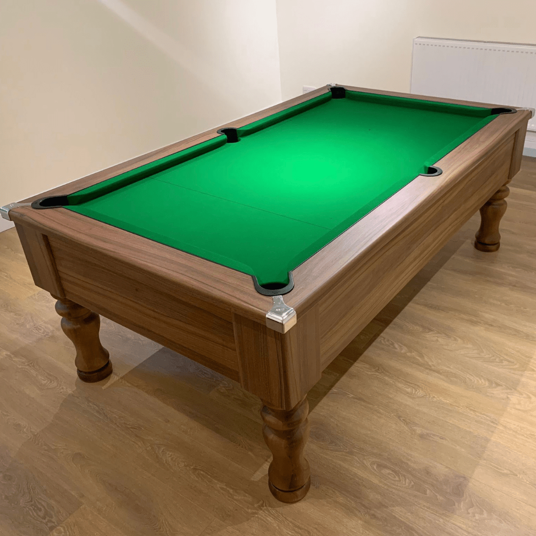 Cry Wolf Turned Leg Pool Table - Streaky Walnut