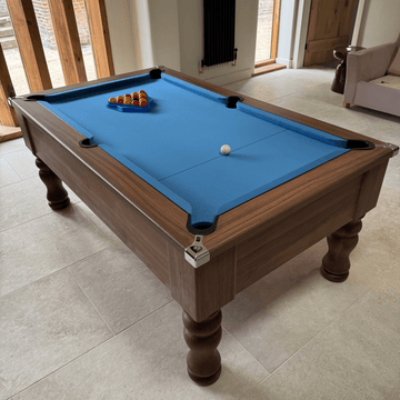 Cry Wolf Turned Leg Pool Table - Streaky Walnut
